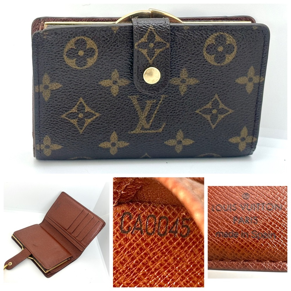 Authentic Louis Vuitton Monogram Kiss Lock wallet CA0045 un-used condition